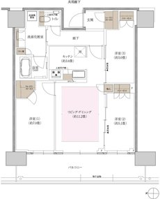 プラウドタワー神戸垂水 間取り 74WI type