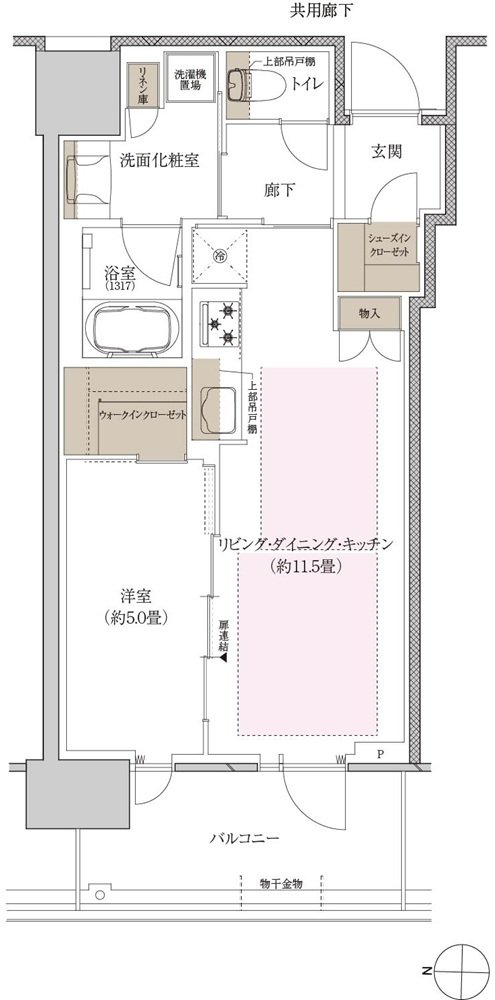 プラウドタワー神戸垂水 間取り 44WB type