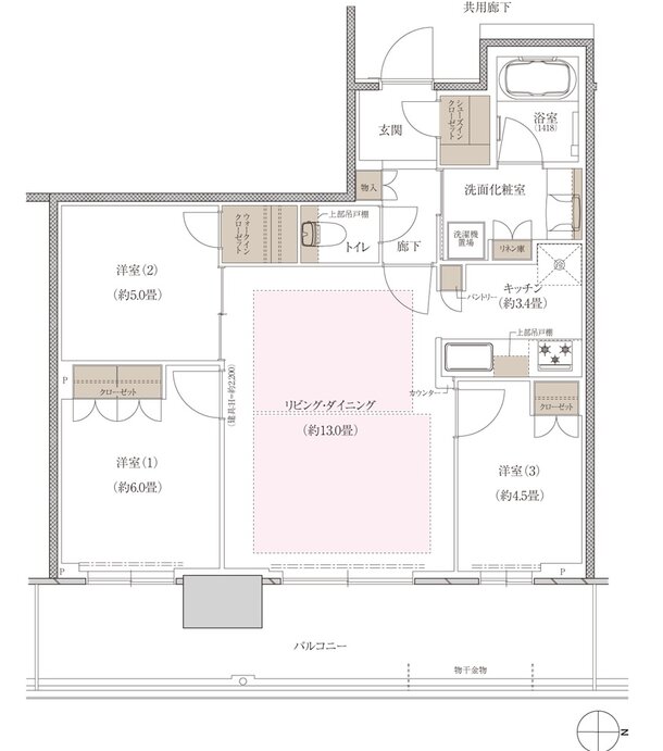 プラウドタワー神戸垂水 間取り 69EA type