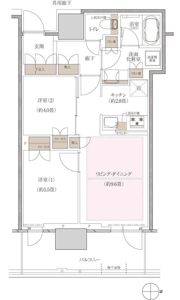 プラウドタワー神戸垂水 間取り 52EB type