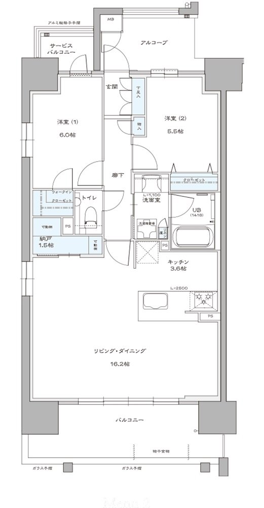 プレイズ浜松駅 間取り A type（Menu2）
