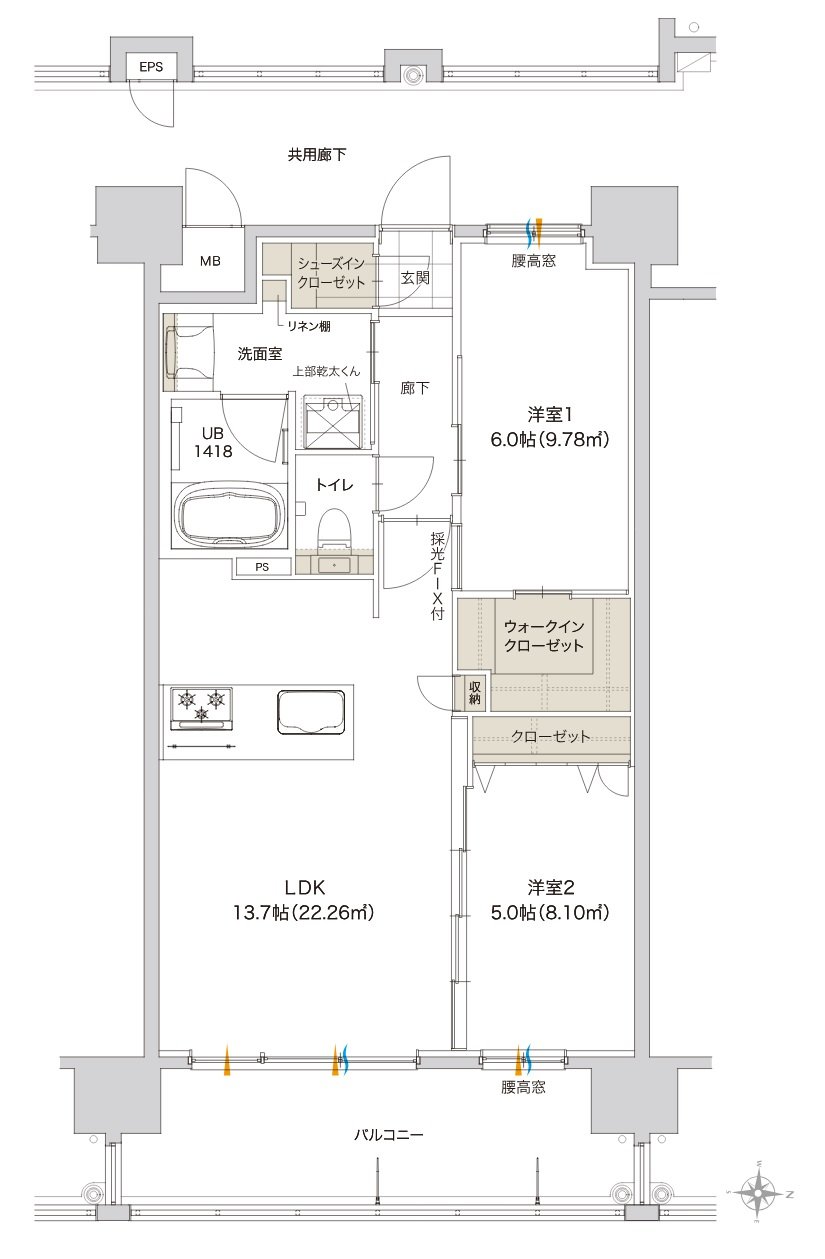 グリーンヒル金池ミッドタウンプレミアム 間取り D type