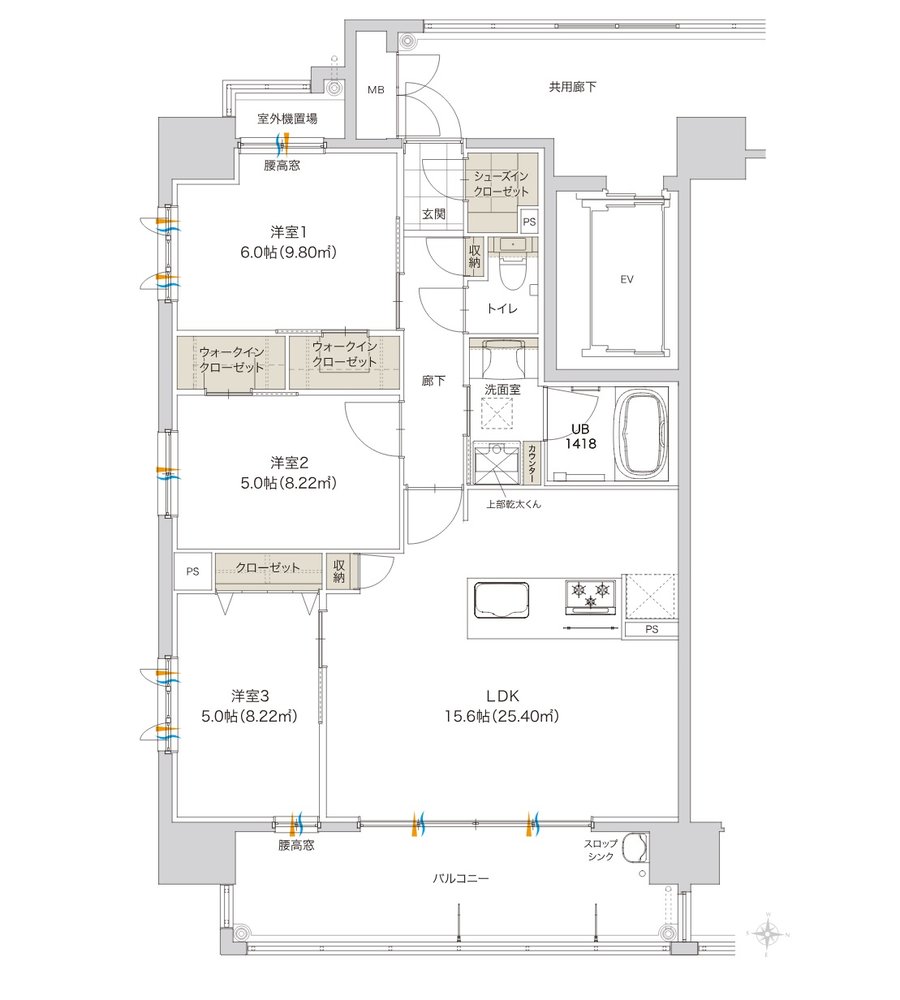 グリーンヒル金池ミッドタウンプレミアム 間取り A type