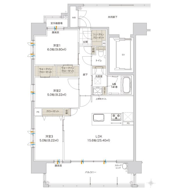 グリーンヒル金池ミッドタウンプレミアム 間取り A type