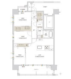 グリーンヒル金池ミッドタウンプレミアム 間取り A type
