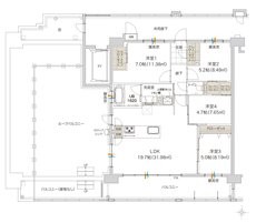 グリーンヒル金池ミッドタウンプレミアム 間取り F type