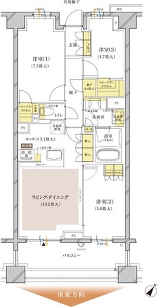 ブランズ中央林間 間取り S-G type