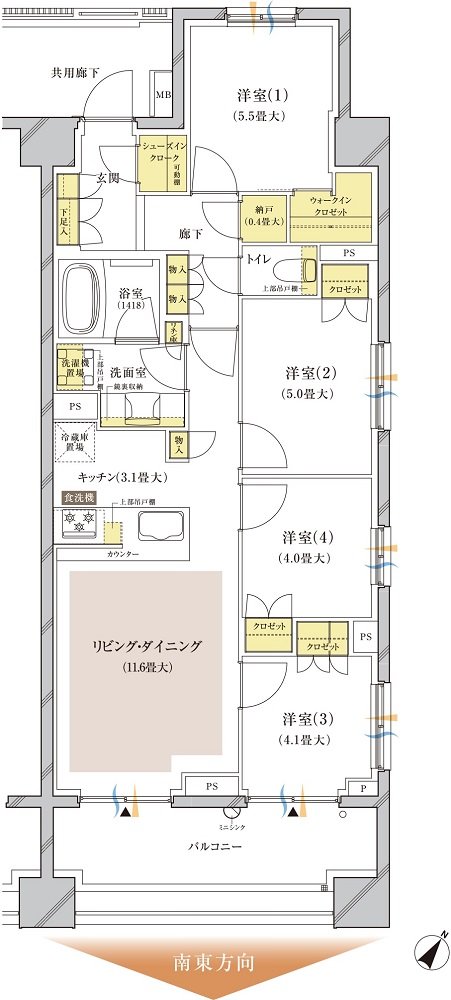 ブランズ中央林間 間取り S-P type