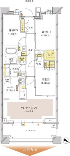 ブランズ中央林間 間取り E-E type