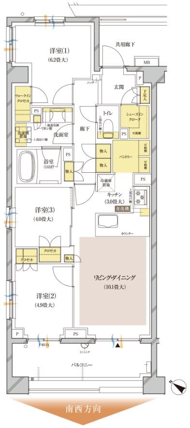 ブランズ中央林間 間取り E-A type
