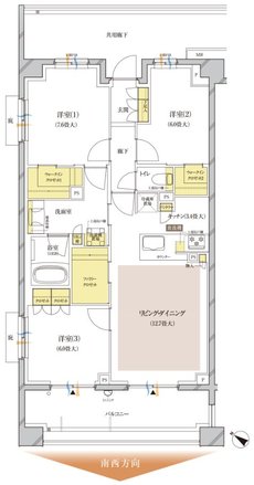 ブランズ中央林間 間取り W-E type