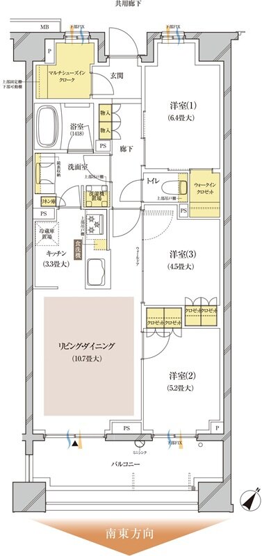 ブランズ中央林間 間取り S-H type