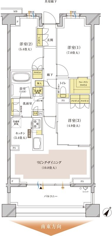 ブランズ中央林間 間取り S-F1 type
