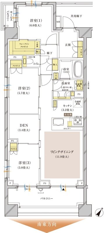 ブランズ中央林間 間取り S-A1 type
