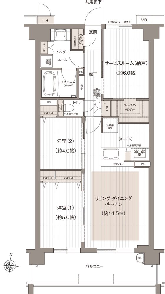 プレサンス グラン 甲子園口北町 間取り E1タイプ