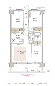 サンクレイドル鶴見緑地公園 間取り I type