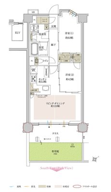 サンクレイドル鶴見緑地公園 間取り Gg type