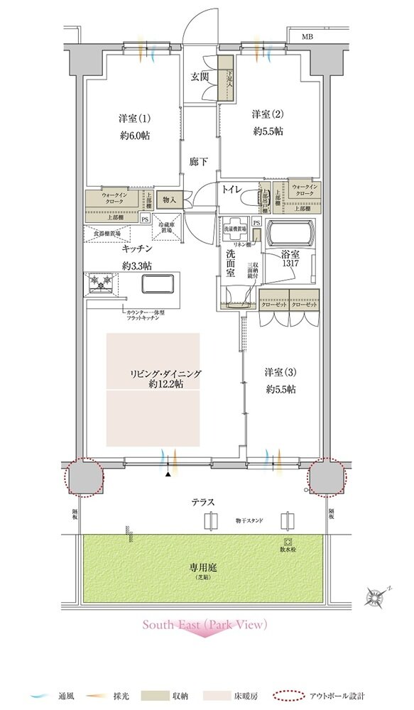 サンクレイドル鶴見緑地公園 間取り Ig type