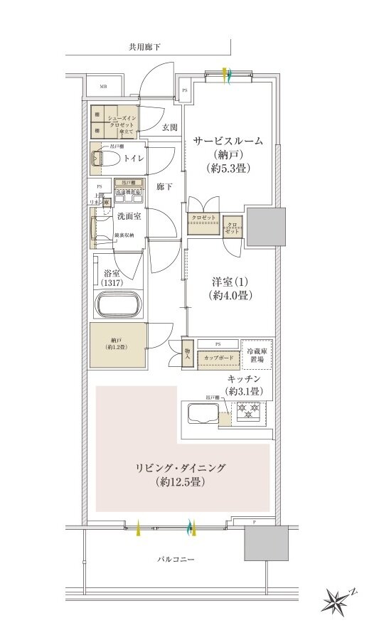 Brillia(ブリリア) Tower 千葉 間取り L type