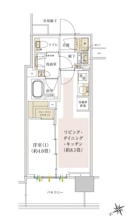 Brillia(ブリリア) Tower 千葉 間取り U type