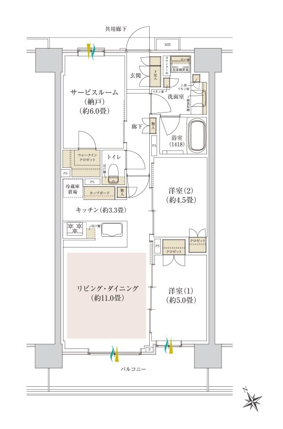 Brillia(ブリリア) Tower 千葉 間取り I type
