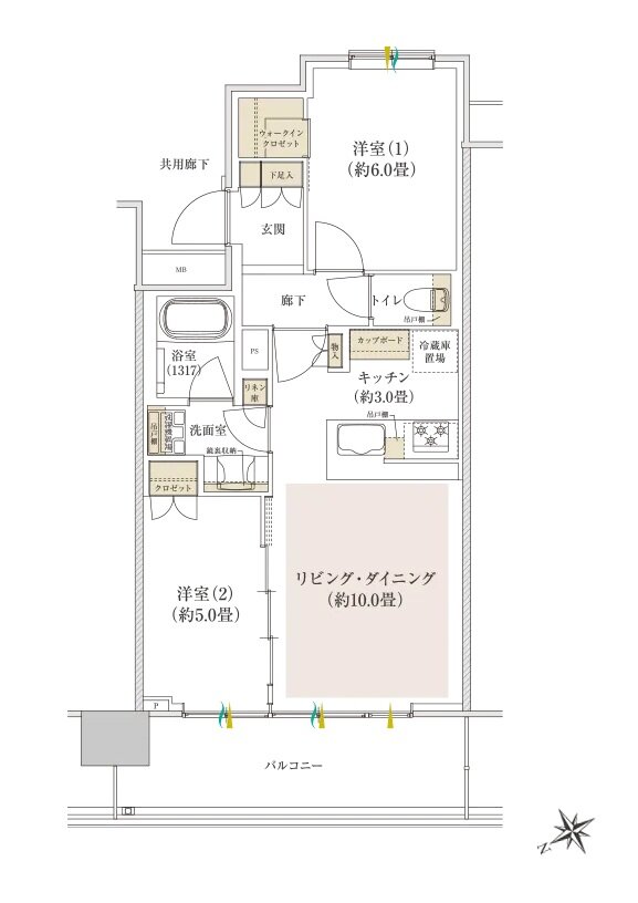 Brillia(ブリリア) Tower 千葉 間取り V type
