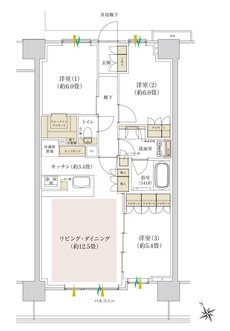 Brillia(ブリリア) Tower 千葉 間取り B type