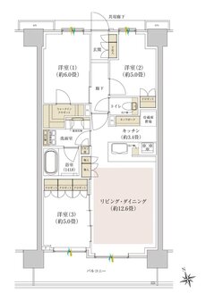 Brillia(ブリリア) Tower 千葉 間取り C type