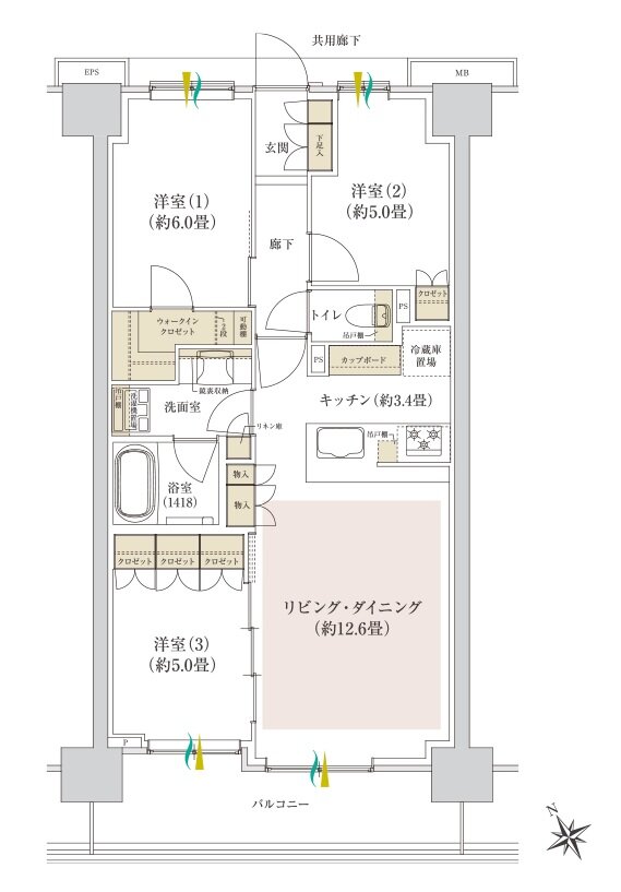 Brillia(ブリリア) Tower 千葉 間取り D type