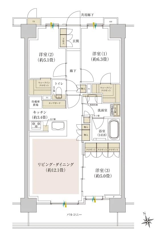 Brillia(ブリリア) Tower 千葉 間取り H type