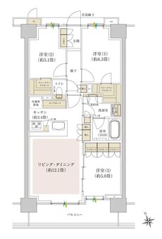 Brillia(ブリリア) Tower 千葉 間取り H type