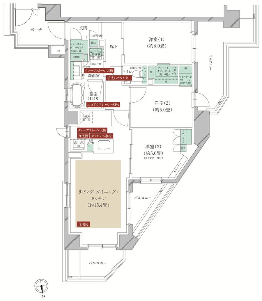 クレストフォルム横浜踊場 間取り B-A type(先着順)