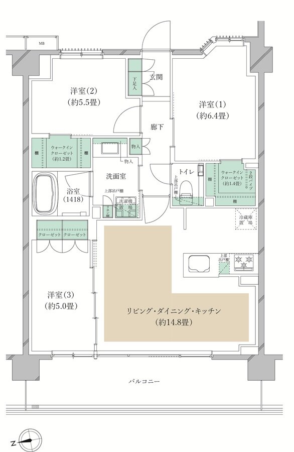 クレストフォルム横浜踊場 間取り B-D type(先着順)