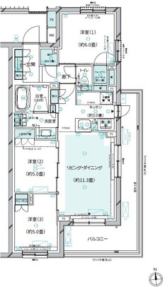 クレストフォルム横浜踊場 間取り S-G type
