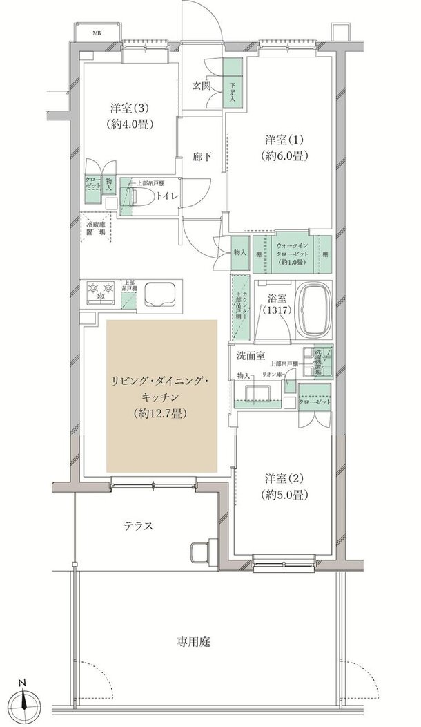 クレストフォルム横浜踊場 間取り S-Dg type