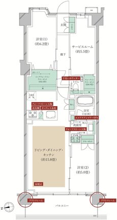 クレストフォルム横浜踊場 間取り B-Es type（第1期4次登録）