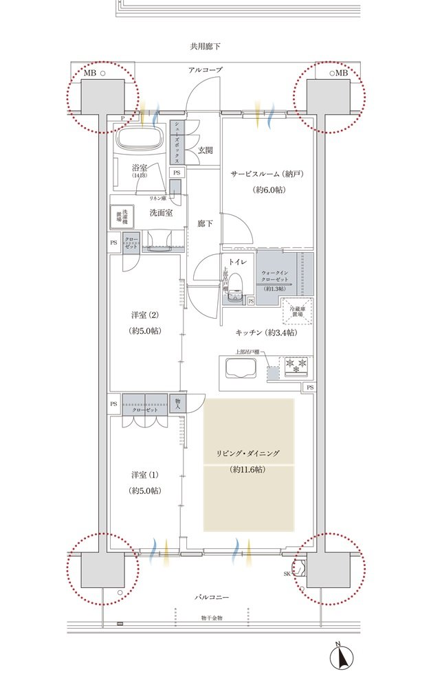 プレディア神戸舞子レジデンス 間取り SJ type