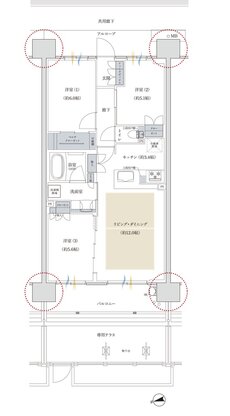 プレディア神戸舞子レジデンス 間取り WCg type