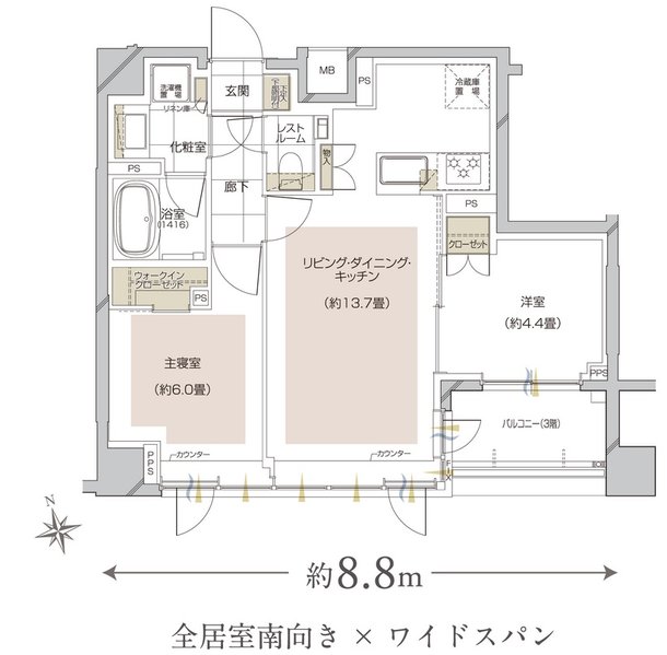 ピアース日吉 間取り B type