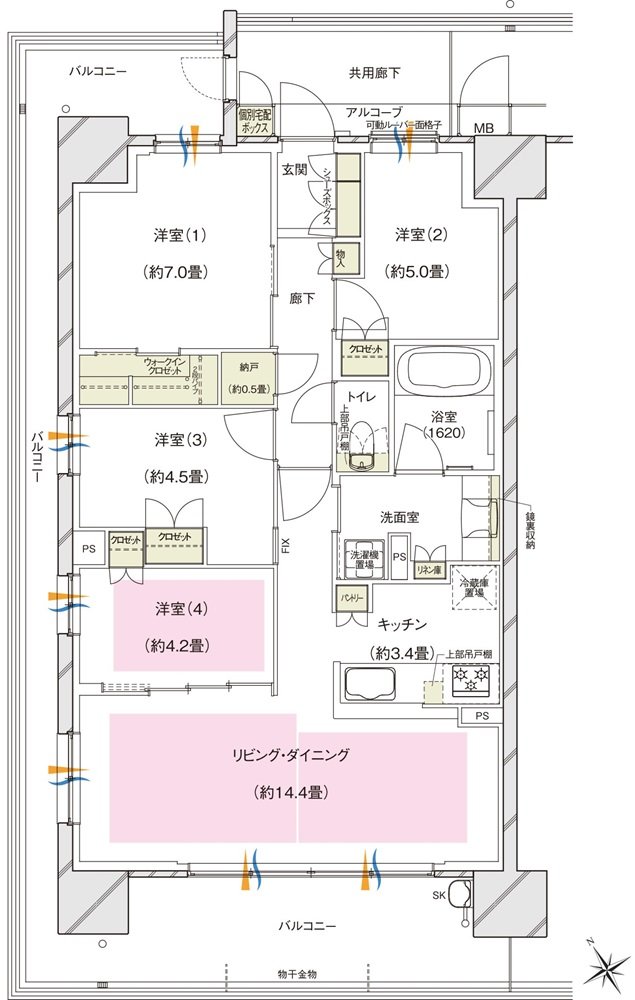 ブランズシティ東岸和田 間取り A TYPE