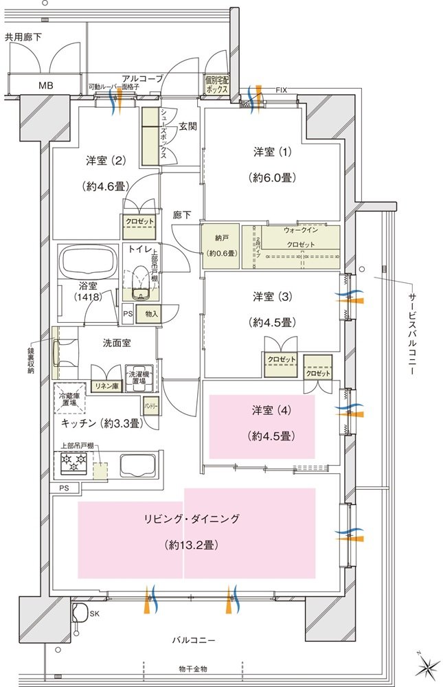 ブランズシティ東岸和田 間取り J TYPE
