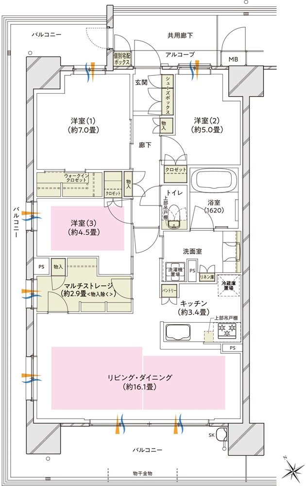 ブランズシティ東岸和田 間取り A TYPE〈SELECTPLAN4〉