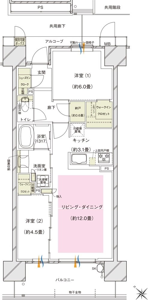 ブランズシティ東岸和田 間取り F TYPE