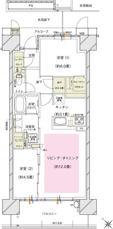 ブランズシティ東岸和田 間取り F TYPE