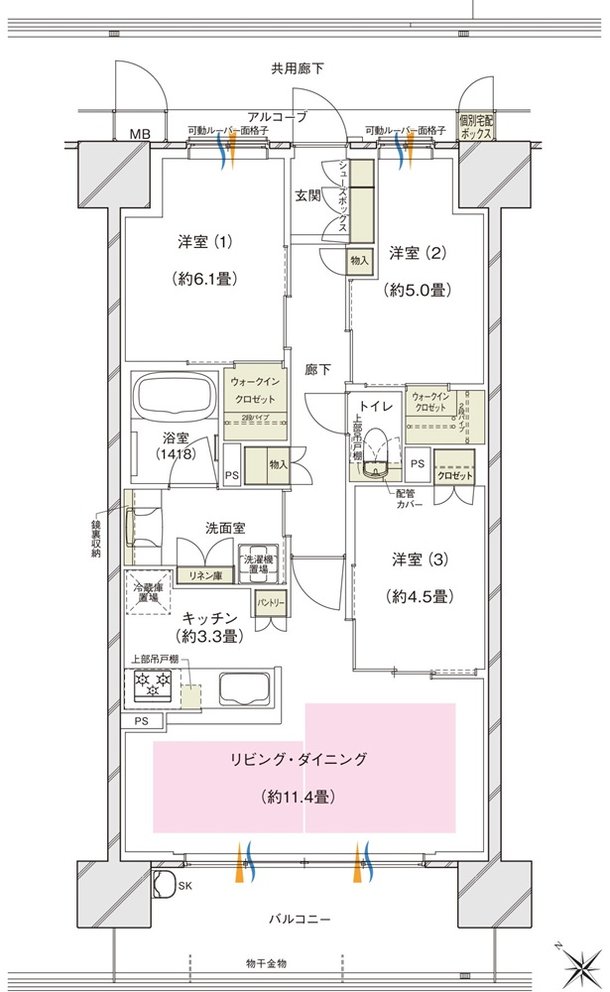 ブランズシティ東岸和田 間取り D TYPE