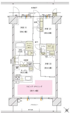 ブランズシティ東岸和田 間取り D TYPE