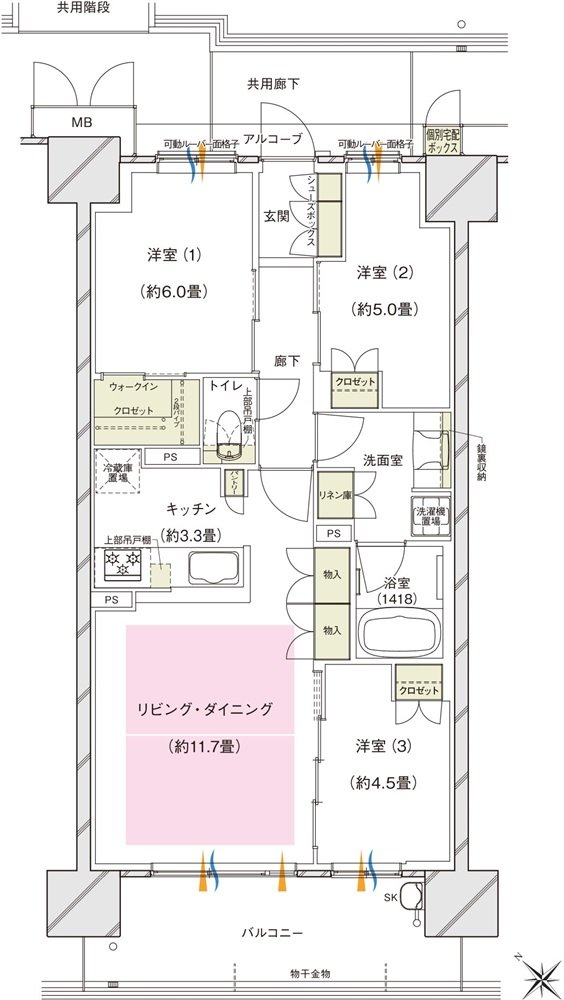 ブランズシティ東岸和田 間取り C TYPE