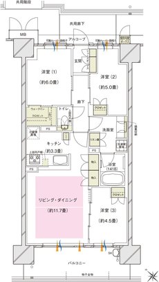 ブランズシティ東岸和田 間取り C TYPE