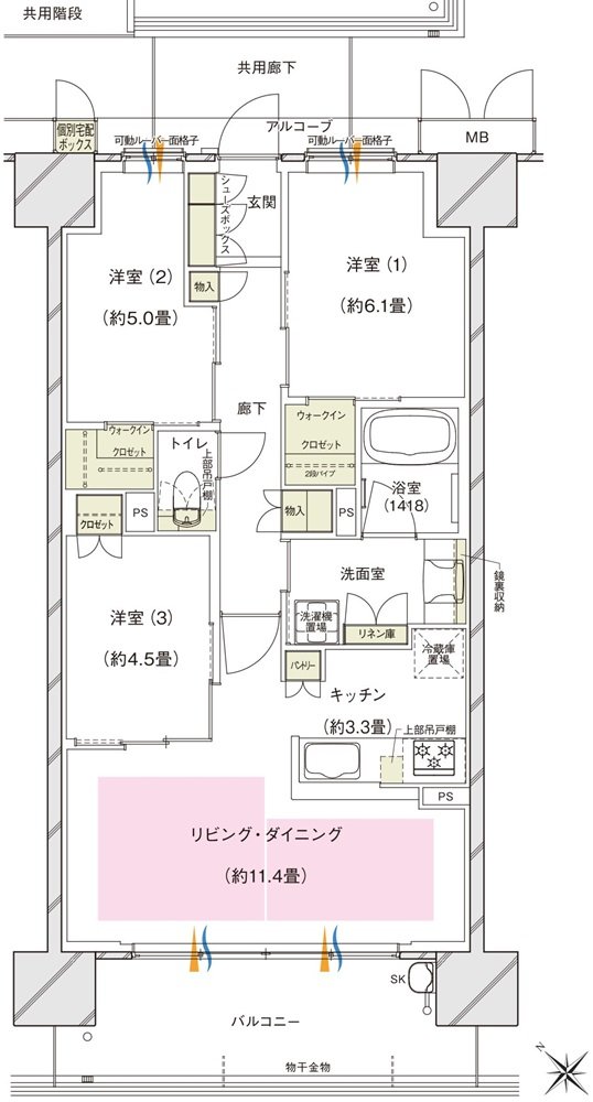 ブランズシティ東岸和田 間取り G TYPE
