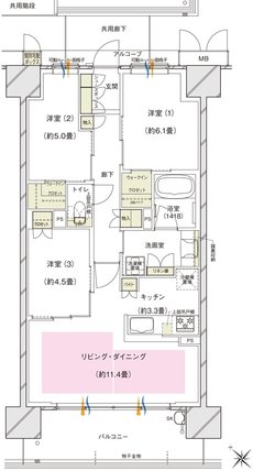 ブランズシティ東岸和田 間取り G TYPE
